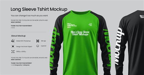 Long Sleeve Tshirt Front & Back Mockup, Product Mockups ft. longsleeve ...