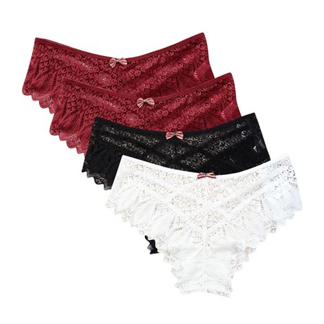 Arnsht Sexy Cheeky Panties For Women Mesh Seamless Lace Criss Cross Bikini Underwear Breathable