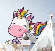 Sticker Mural Cin Ma Licorne Volant Tenstickers