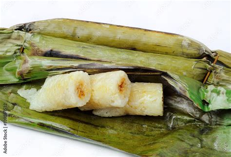 pulut panggang  grilled glutinous rice package malay  nonya
