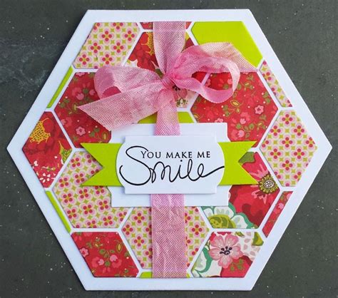 Crafting Ideas From Sizzix UK Hexagon Greetings Hexagon Cards Card