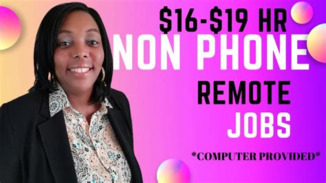 Immediate Hire Earn 16 19 Hourly Non Phone Work From Home Jobs