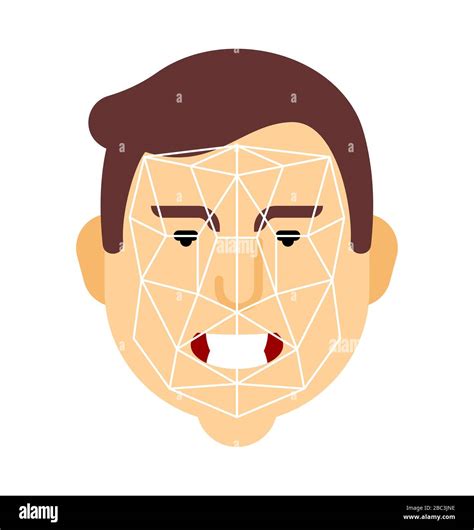 Human recognition face. Personality Identification. vector illustration ...