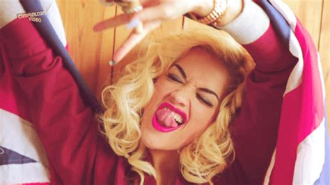 Rita Ora Tongue WiffleGif