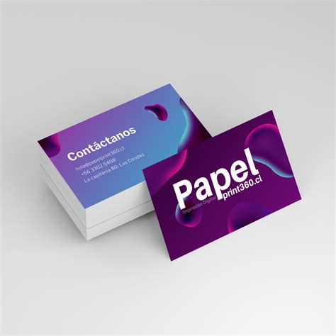 Tarjeta De Presentación Premium Doble Cara Papel Print Chile