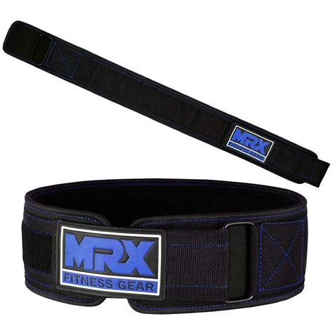 MRX Weight Lifting Belt - 4 Inches Wide 8mm Thick Padded Back Support ...