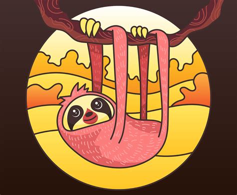 Sloth Illustration 211474 Vector Art At Vecteezy