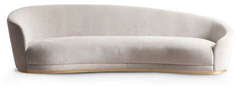 Casa Padrino Luxury Sofa Light Gray Brass 308 X 110 X H 90 Cm