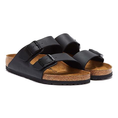 Birkenstock Arizona Birko Flor Uomo Sandali Neri Regolare Tower London It