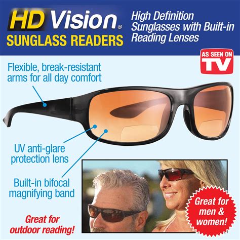 Hd Vision Sunglasses With Built In Reading Lenses Collections Etc