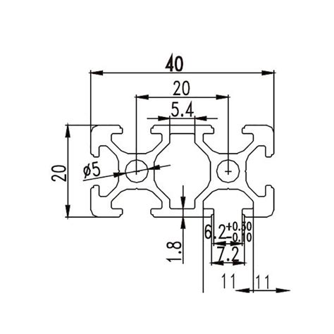 2040 T Slot Aluminium Extrusion Profile Silver 1m 2m Zenix Store Llc