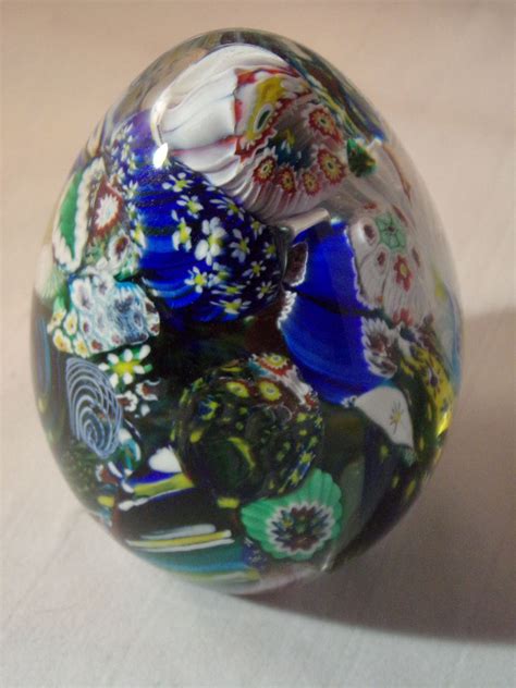 Italian Murano Glass Millefiori Egg Paperweight Etsy Egg Art Murano Glass Grandmother Ts