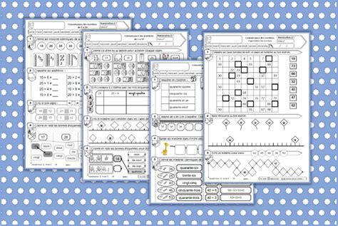 IpotÂme TÂme Cp Numération Fiches Exercices 20 à 99