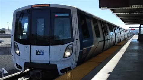 Bart 6 Car Fleet Of The Future Red Line Richmond Train Arrives At Daly