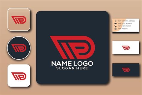 Premium Vector Dip Monogram Logo Template Color Editable