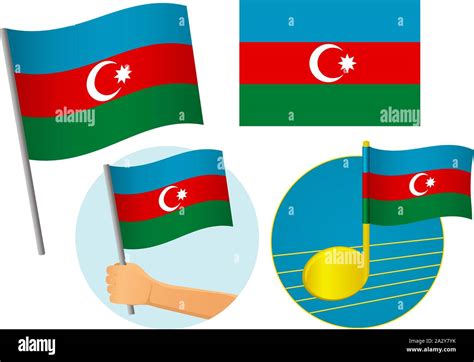 Icono De La Bandera De Azerbaiy N La Bandera Nacional De Azerbaiy N