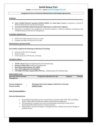 Satish Resume Pdf