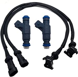 Amazon SET OF 2 Fuel Injector With Pigtail Harness Compatible With