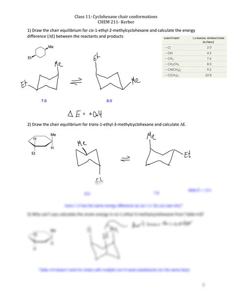 Solution Organic Chemistry Cyclohexane Chair Conformations Practice