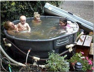 Image Detail for - hot tub made from 300 gallon rubbermaid stock tank this picture really ...