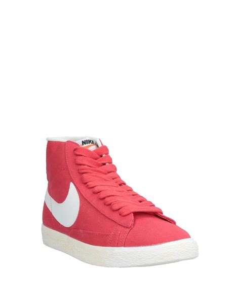 Nike Canvas High-tops & Sneakers in Red for Men - Lyst