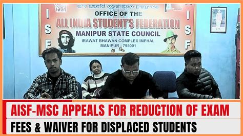 AISF MSC APPEALS FOR REDUCTION OF EXAM FEES WAIVER FOR DISPLACED