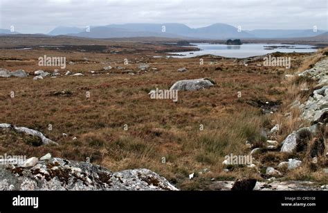 Rugged landscape of Connemara, Connemara, County Galway, Connacht ...