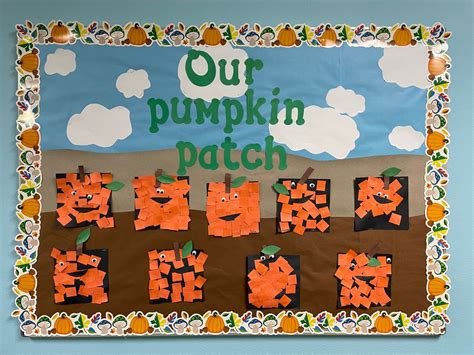 Pumpkin Patch Bulletin Board Preschool Art Projects Fall Preschool Activities Halloween