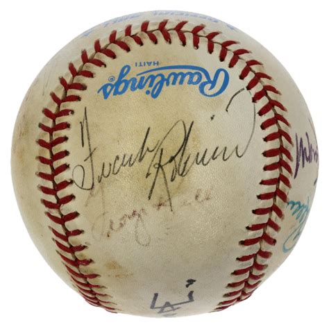 Baseball Hall Of Famers OAL Baseball Signed By 7 With Hank Greenberg