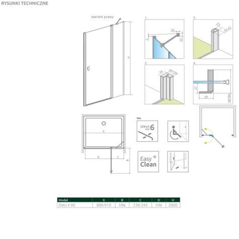 Drzwi Prysznicowe Nes Dwj Ii Prawe R Radaway