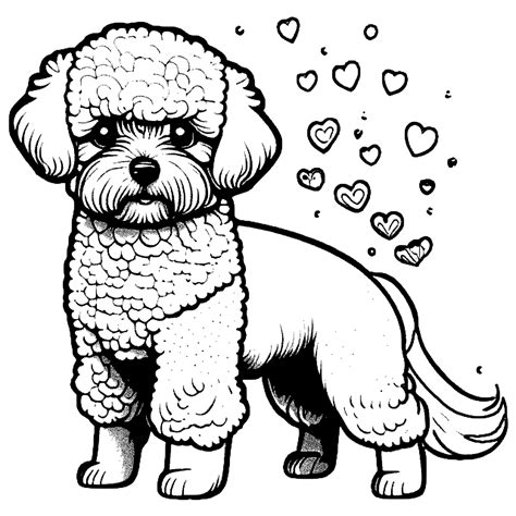 Bichon Frise Coloring Page Creative Fabrica