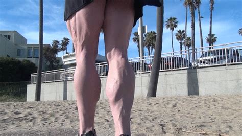 2216wearing Bitch Heels At The Beach Tempest Muscular Calves Clips4sale