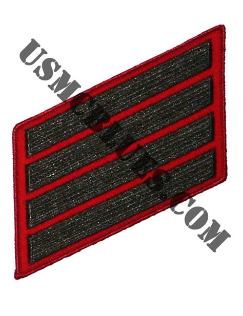 USMCBLUES Red Green Rank Patches For Sale