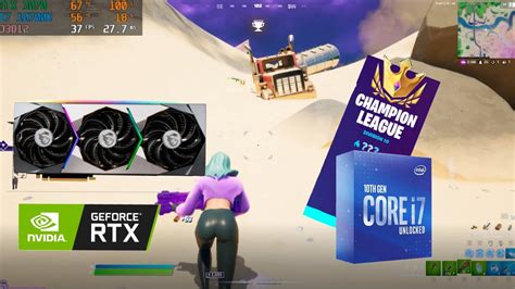 RTX 3070 I7 10700k Fortnite Benchmark 1080p Arena Creative All