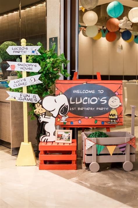 Lucios Supremely Superb Snoopy Themed Party 1st Birthday Peanuts