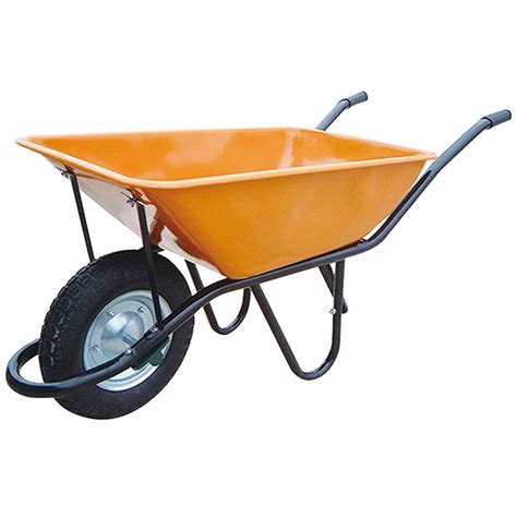 Wb6400u Heavy Duty Wheel Barrow Wheelbarrow With Load 130kg 65l 4 00 8 Inch Pneumatic Wheel