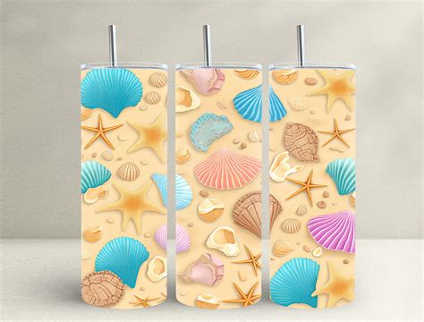 Seashells Oz Skinny Tumbler Graphic By Cluckcluckstore Creative Fabrica