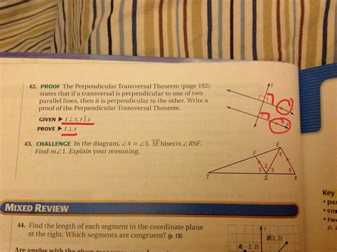 Perpendicular Transversal Theorem Math Showme