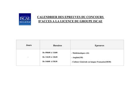 Concours ISCAE Casa BAC 2023 2024