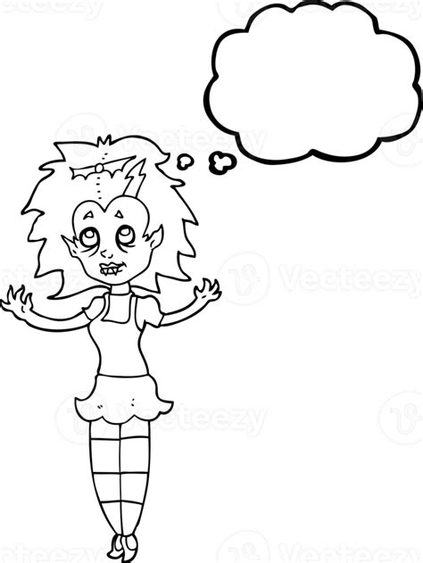 Thought Bubble Cartoon Vampire Girl 36333306 Png