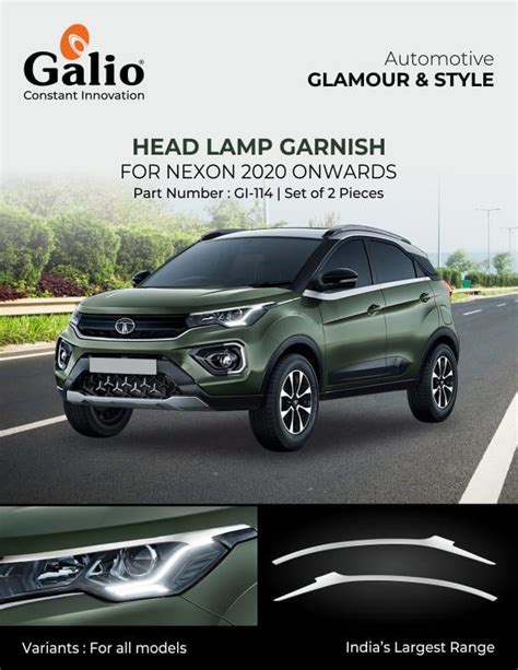 Buy Head Lamp Garnish For Tata Nexon Superfluous Mart