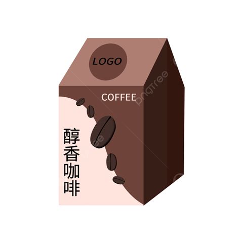 Coffee Packaging Hd Transparent Cartoon Vector Coffee Packaging