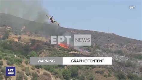 Firefighting Plane Crashes On Greece S Evia