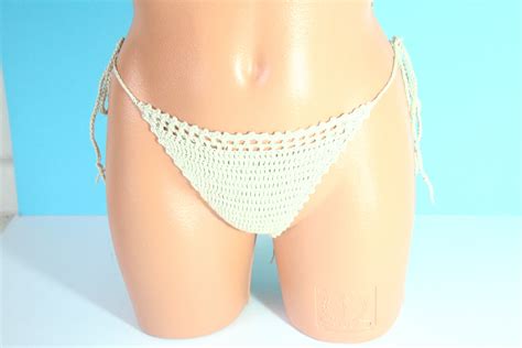 Crochet Bikini Bottom Bikini Bottom Beige Bikini Crochet Etsy