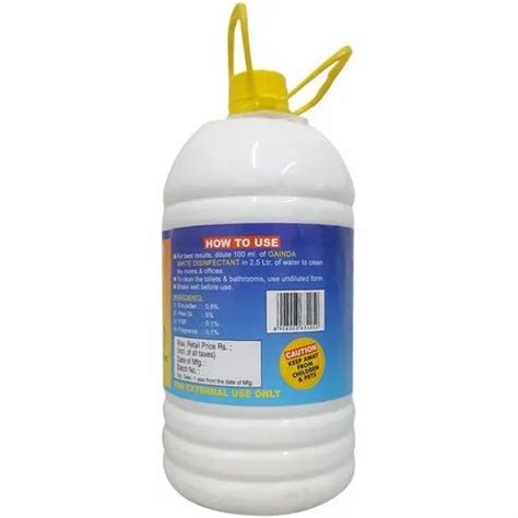 Liquid Floor Gainda White Disinfectant Packaging Size 5 Litre At