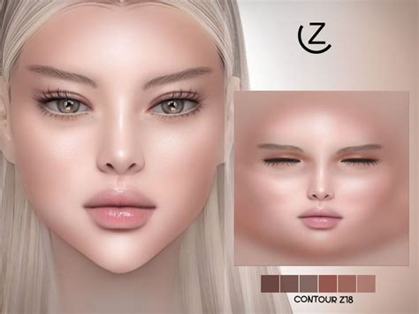 The Sims Resource CONTOUR Z18 The Sims 4 Skin Sims 4 Cc Makeup