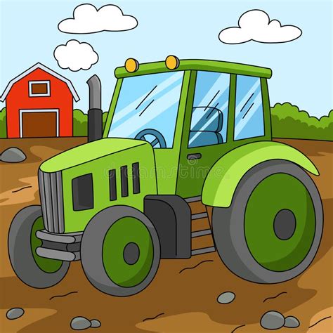 Tractor Cartoon Colored Stock Illustrations 181 Tractor Cartoon