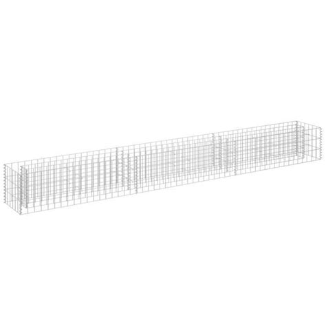 Viesurchoix Lit surélevé à gabion Acier galvanisé 270x30x30 cm 117197