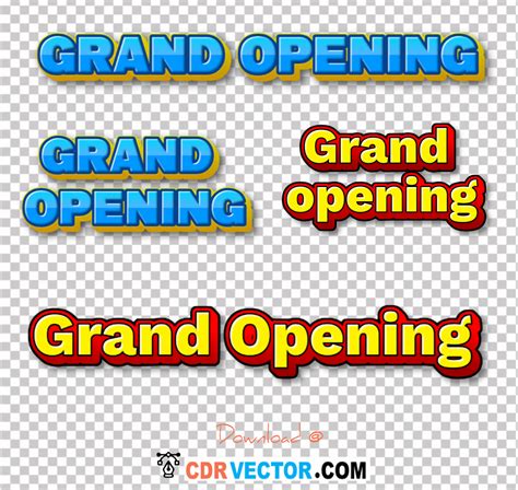 Grand Opening PNG Text Design PNG Images For Designer FREE