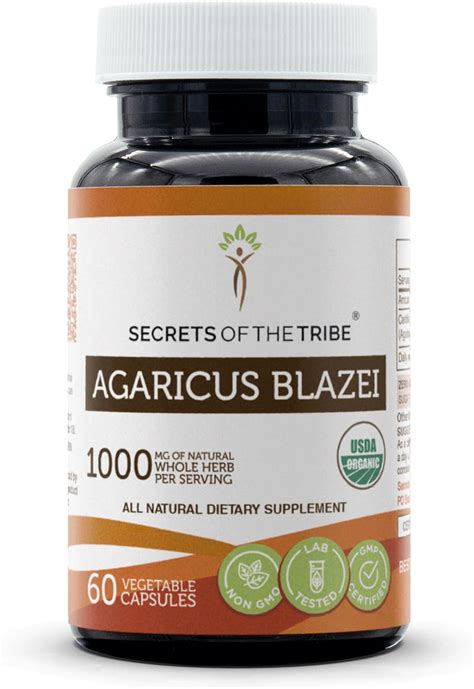 Amazon Secrets Of The Tribe Agaricus Blazei Capsules Mg